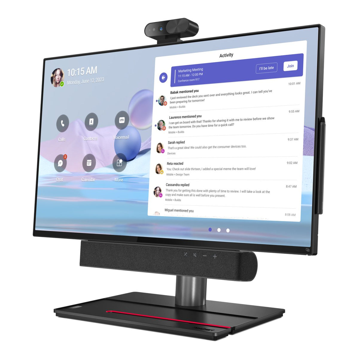 Lenovo ThinkSmart View Plus 27-inch FHD Conference All-in-One PC - Qualcomm QCS8250 128GB UFS 8GB RAM Android 10 image 3