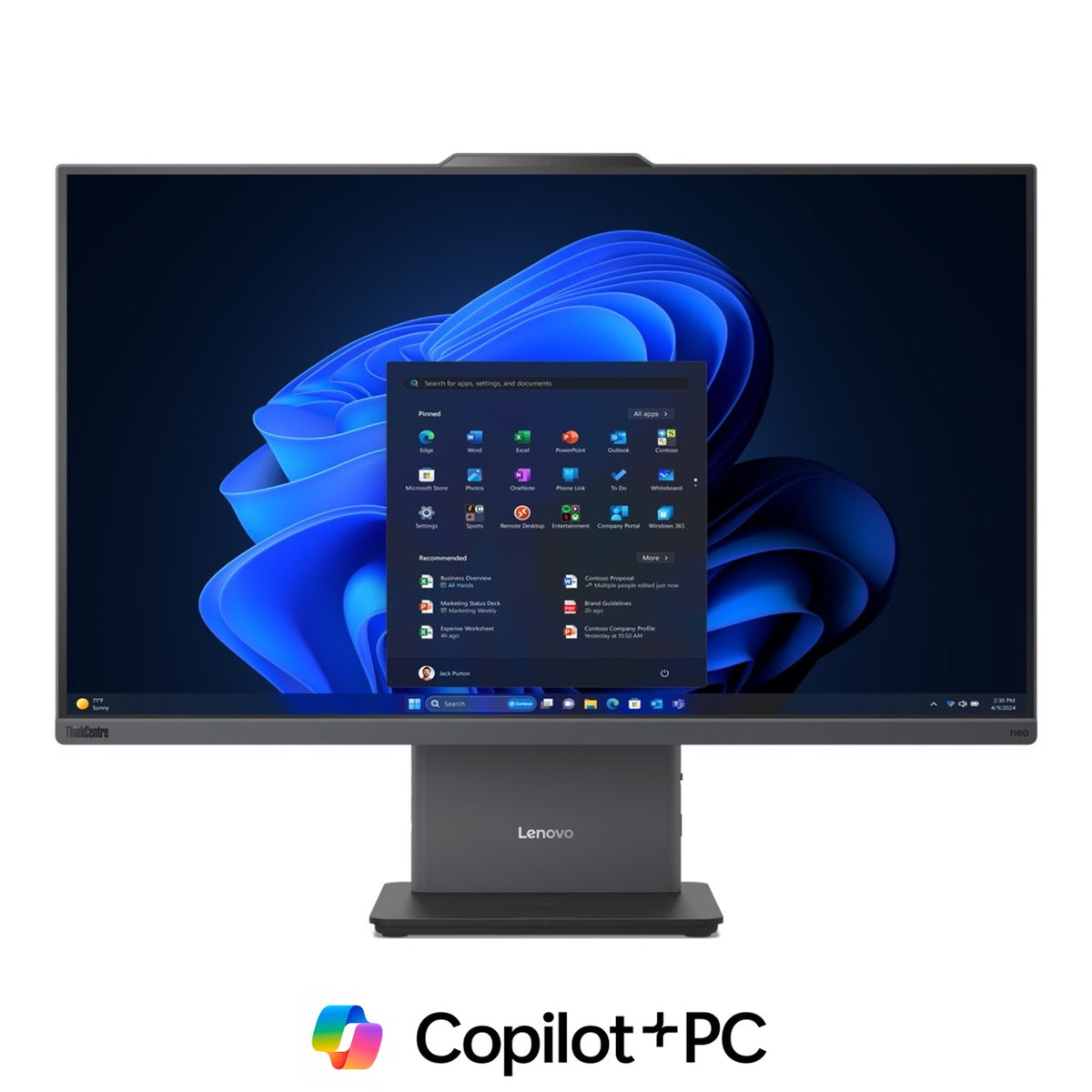 Lenovo ThinkCentre neo 50a G6 27-inch FHD All-in-One AI PC - Intel Core Ultra 7 256V 512GB SSD 16GB RAM Win 11 Pro image 2
