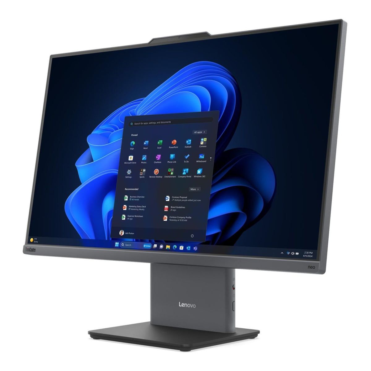Lenovo ThinkCentre neo 50a G6 23.8-inch FHD All-in-One AI PC - Intel Core Ultra 7 256V 512GB SSD 16GB RAM Win 11 Pro image 3