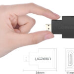 UGREEN Micro HDMI Male to HDMI Female Adapter – Black image 2