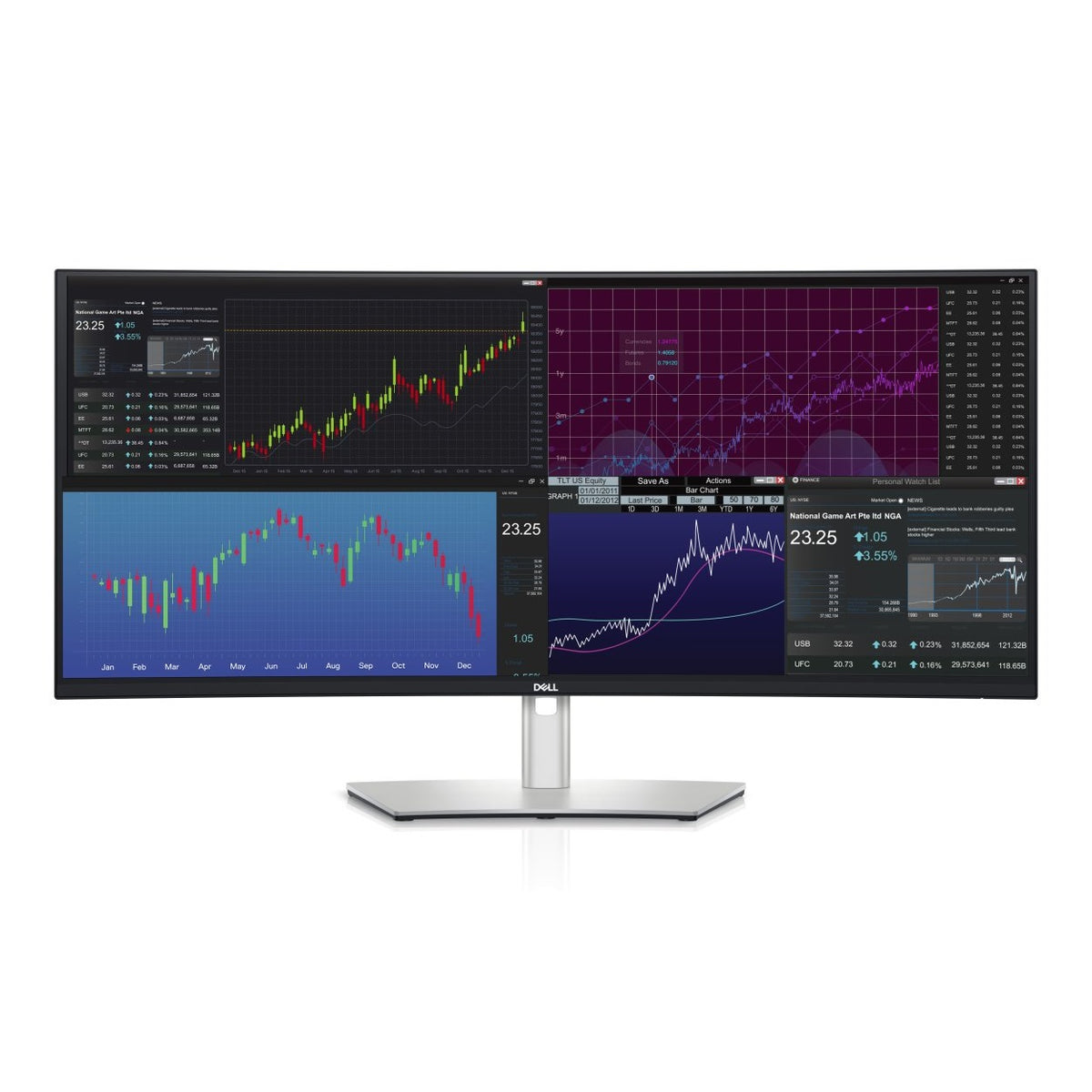 Dell UltraSharp U3824DW 38-inch 3840 x 1600p WQHD+ 21:9 60Hz 5ms LED IPS Curved USB-C Hub Monitor 210-BHXB image 3