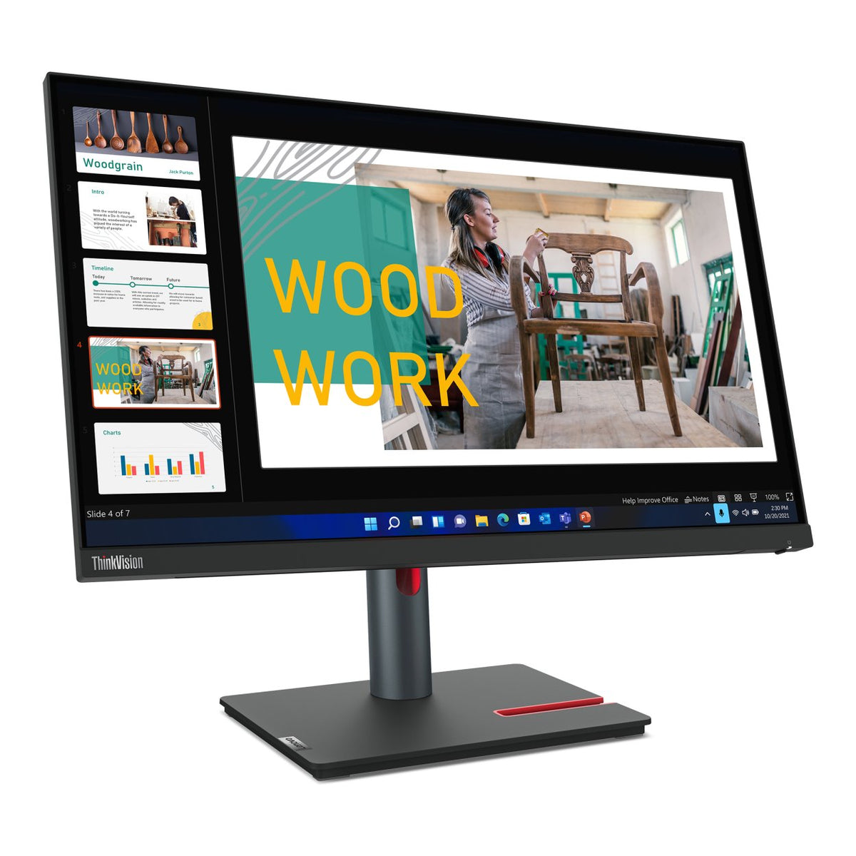 Lenovo ThinkVision P24q-30 23.8-inch 2560 x 1440p QHD 16:9 60Hz 4ms LED IPS Monitor 63B4GAR6SA image 4