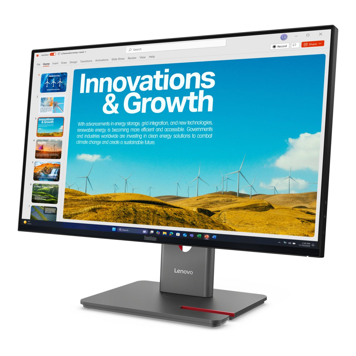 Lenovo ThinkVision P24QD-40 23.8-inch 2560 x 1440p QHD 16:9 120Hz 4ms LED IPS Monitor 64B1GAT1SA image 2