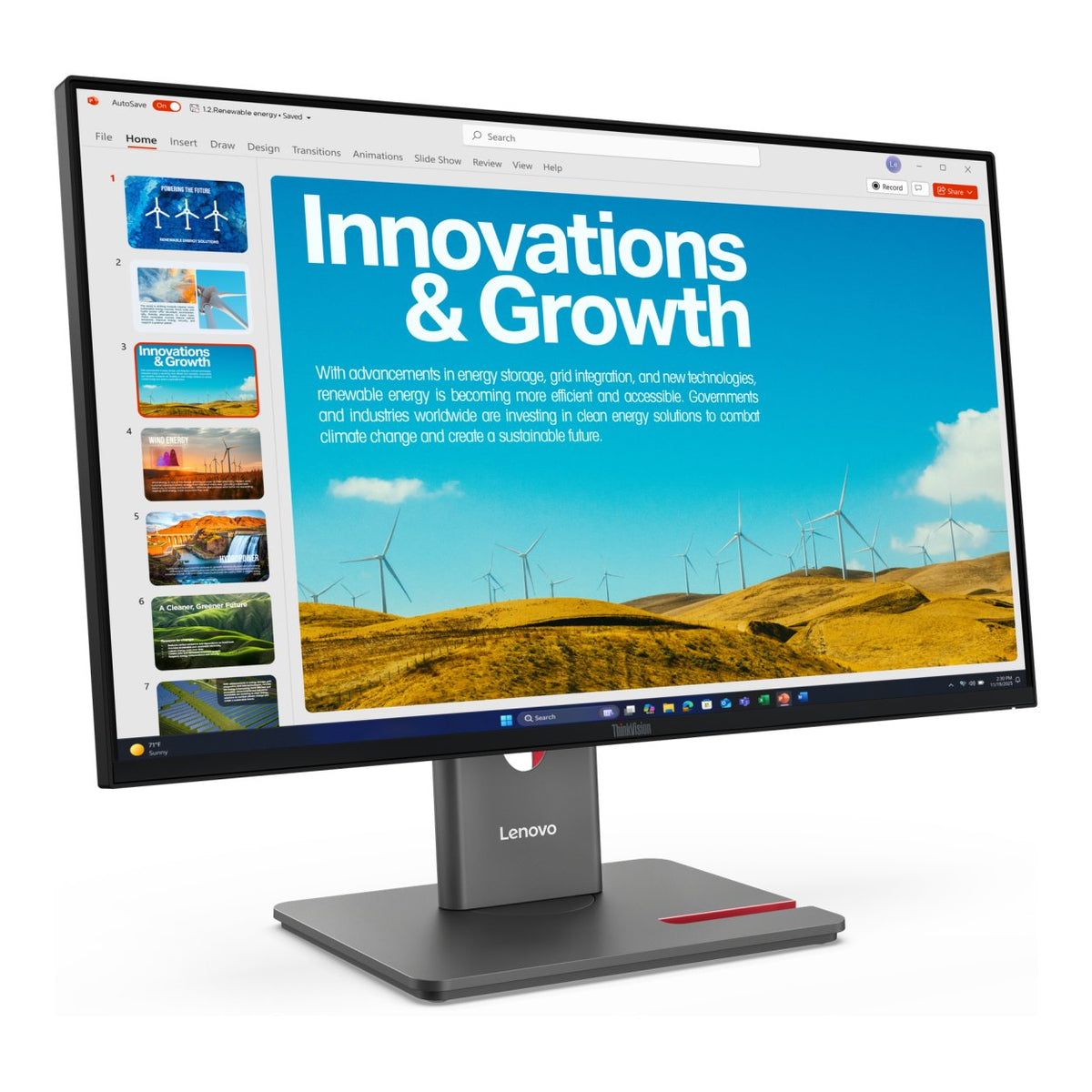 Lenovo ThinkVision P24QD-40 23.8-inch 2560 x 1440p QHD 16:9 120Hz 4ms LED IPS Monitor 64B1GAT1SA image 3