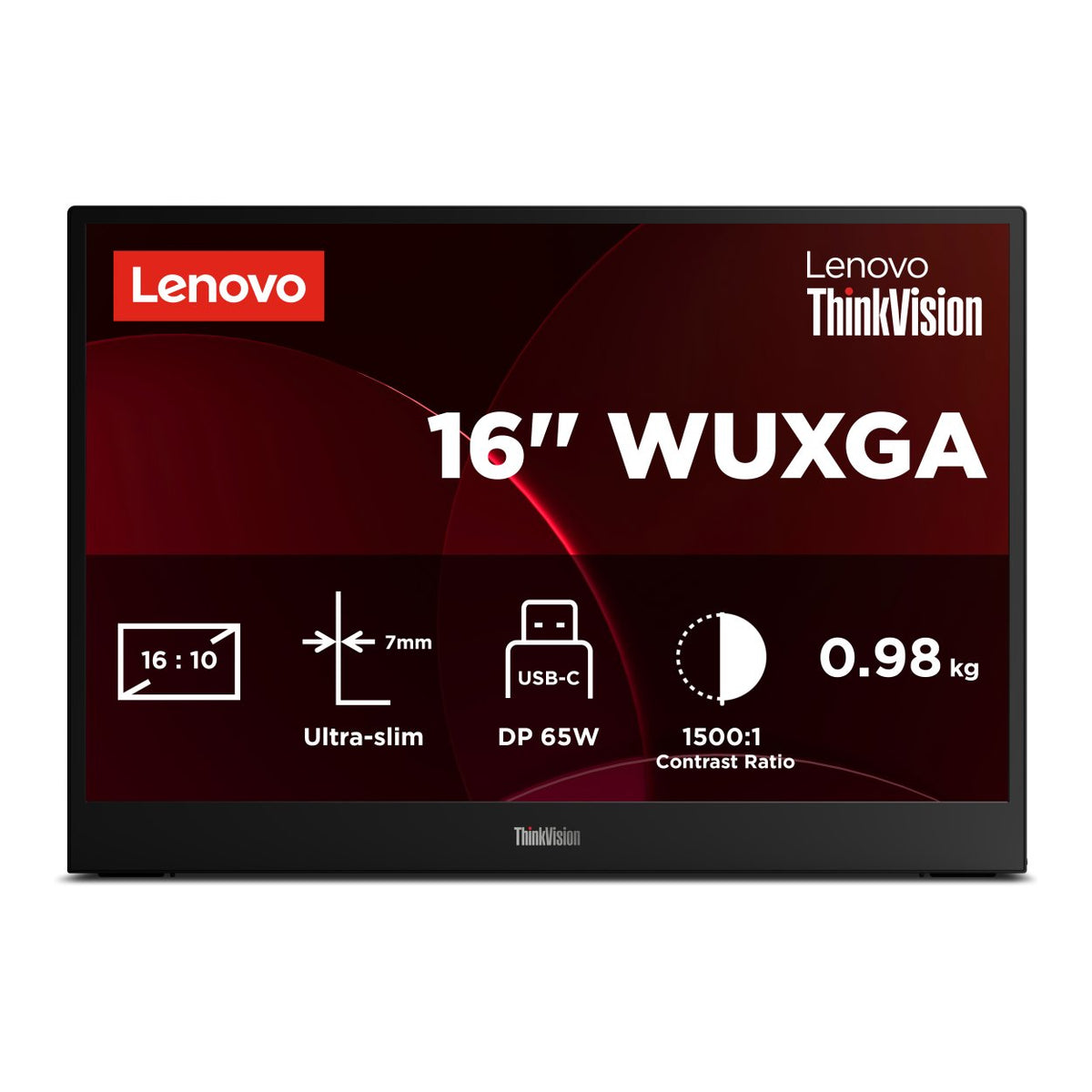 Lenovo ThinkVision M16 16-inch 1920 x 1200p WUXGA 16:10 60Hz 6ms LED IPS Portable Monitor 64BFUAT1WL image 2
