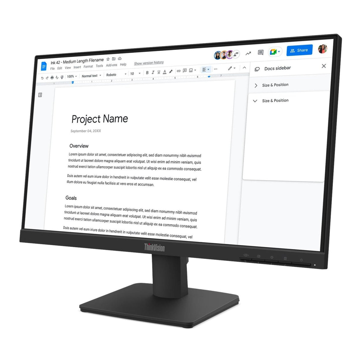 Lenovo ThinkVision S22-4e 21.5-inch 1920 x 1080p FHD 16:9 100Hz 4ms LED IPS Monitor 64CBKAT6SA image 2