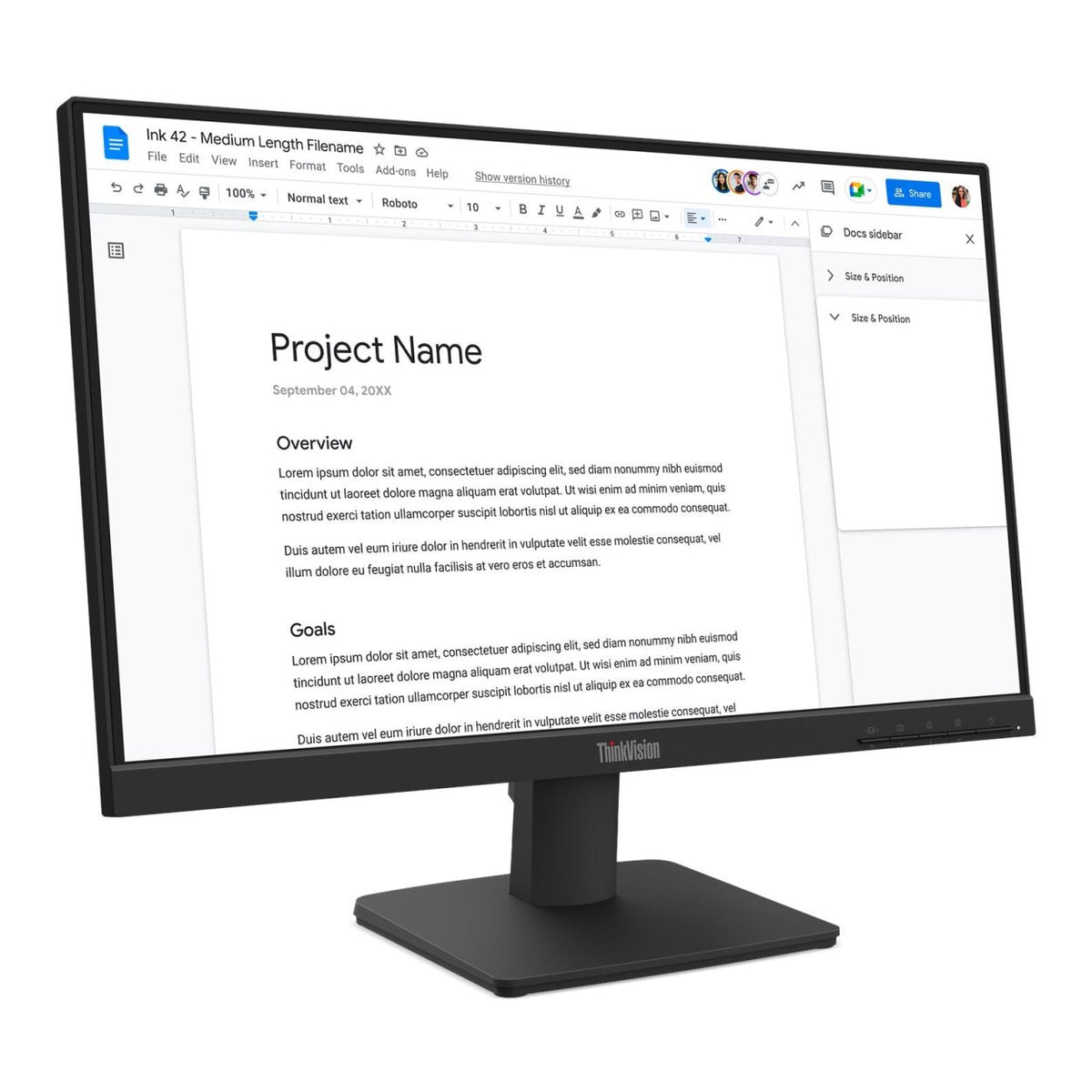 Lenovo ThinkVision S22-4e 21.5-inch 1920 x 1080p FHD 16:9 100Hz 4ms LED IPS Monitor 64CBKAT6SA image 3
