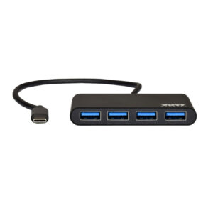 Port USB Type-C to 4 x USB3.0 5Gbps 30cm 4 Port Hub - Black image 3