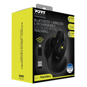 Port Connect Bluetooth + Wireless Rechargeable Ergonomic Trackball Mouse image 6