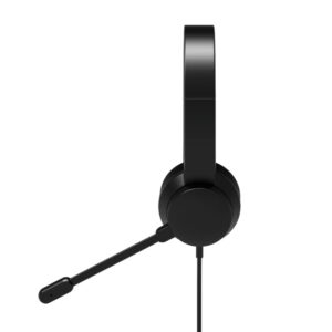 Port Connect USB Headset 1.8m Cable with Mic and Padded/Soft Cushions Black image 3