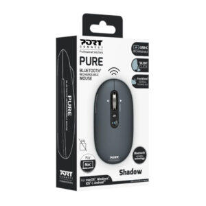 Port Connect PURE MAC Rechargeable Wireless and Bluetooth Mouse - Shadow image 5