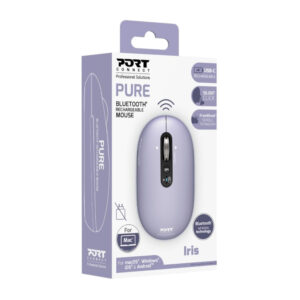 Port Connect PURE MAC Rechargeable Wireless and Bluetooth Mouse - Iris image 5