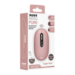 Port Connect PURE MAC Rechargeable Wireless and Bluetooth Mouse - Copper Rose image 5