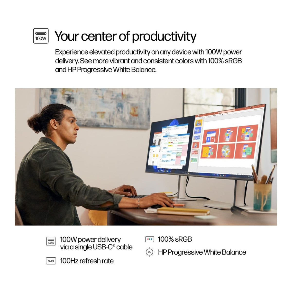HP Series 5 Pro 527pu 27-inch 2560 x 1440p QHD 16:9 100Hz 5ms LED IPS Monitor 9E0G5AA image 9