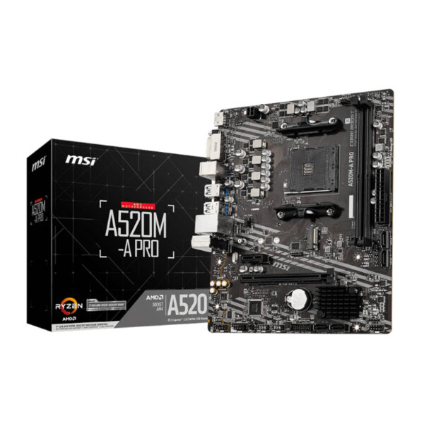 MSI A520M-A PRO AM4 AMD MATX Gaming Motherboard