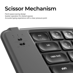 Keychron B11 Pro Ultra-Slim Wireless Foldable Keyboard Alice Layout - Space Gray image 2
