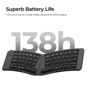 Keychron B11 Pro Ultra-Slim Wireless Foldable Keyboard Alice Layout - Space Gray image 3