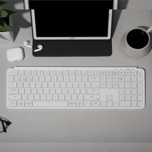 Keychron B6 Pro Ultra-Slim 100% Wireless Keyboard – Ivory White image 3