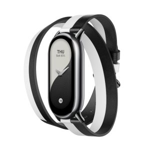 Xiaomi Smart Band 8 Double Wrap Strap - Black and white image 2