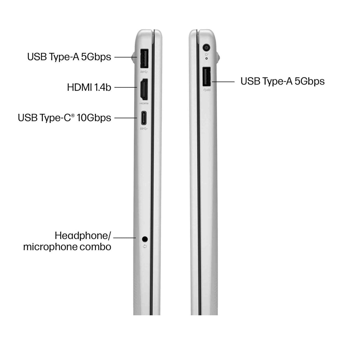 HP OmniBook 3 15-fn0001ni 15.6-inch FHD Next Gen AI Laptop - AMD Ryzen 7 350 512GB SSD 16GB RAM Win 11 Home Glacier Silver image 5