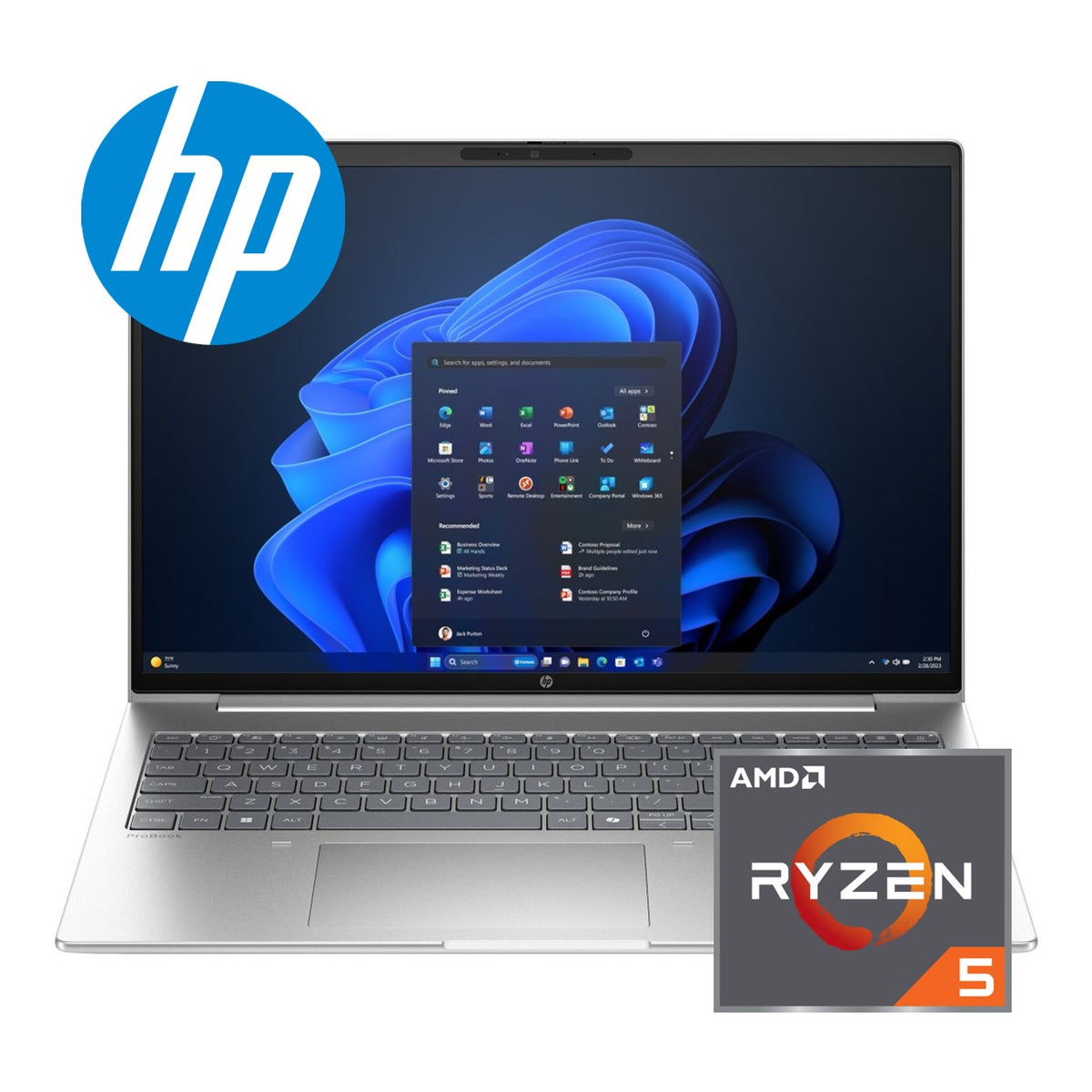 HP ProBook 4 G1ah 16-inch WUXGA Laptop - AMD Ryzen 5 220 512GB SSD 16GB RAM Win 11 Pro image 2