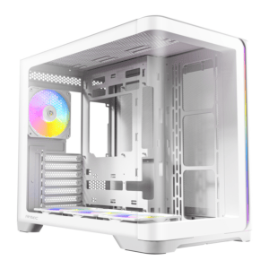 Antec C5 CURVED ARGB ATX | Micro-ATX | ITX ARGB Dual Chamber Mid-Tower Gaming Chassis - White image 1