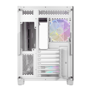 Antec C5 CURVED ARGB ATX | Micro-ATX | ITX ARGB Dual Chamber Mid-Tower Gaming Chassis - White image 5
