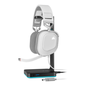 Corsair HS80 RGB USB Wired Over-Ear Gaming Headset — White image 5