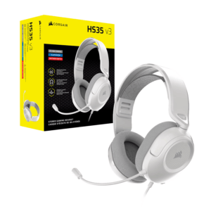 Corsair HS35 v3 Wired Gaming Headset - White image 4