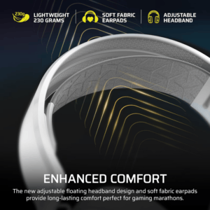 Corsair HS35 v3 Wired Gaming Headset - White image 5
