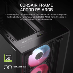 Corsair FRAME 4000D RS ARGB Modular Mid-Tower PC Case - Black image 3
