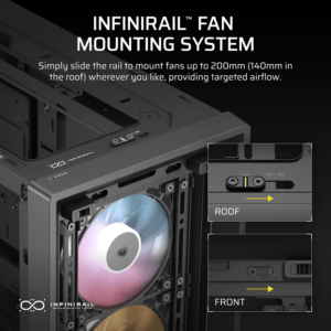 Corsair FRAME 4000D RS ARGB Modular Mid-Tower PC Case - Black image 5