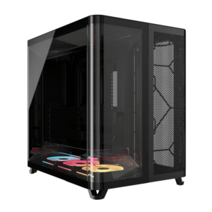 Corsair AIR 5400 LX-R RGB iCUE LINK Triple Chamber Mid-Tower PC Case - Black