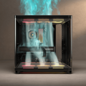 Corsair AIR 5400 LX-R RGB iCUE LINK Triple Chamber Mid-Tower PC Case - Black image 7