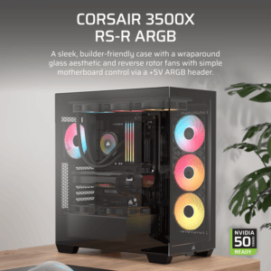 Corsair 3500X RS-R ARGB Mid-Tower PC Case - Black image 2