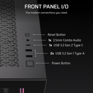 Corsair 3500X RS-R ARGB Mid-Tower PC Case - Black image 4