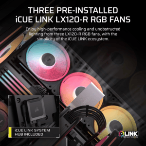 Corsair 3500X LX-R RGB iCUE LINK Mid-Tower PC Case - Black image 3