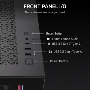 Corsair 3500X LX-R RGB iCUE LINK Mid-Tower PC Case - Black image 4