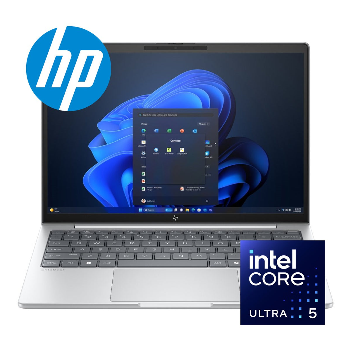 HP EliteBook 8 G1i 13.3-inch WUXGA AI Laptop - Intel Core Ultra 5 225U 1TB SSD 32GB RAM 5G Win 11 Pro image 2