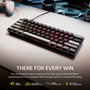 Corsair CLIPPER PRO MINI 60 Hall Effect Gaming Keyboard - Black image 2