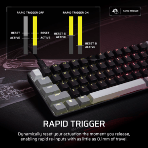Corsair CLIPPER PRO MINI 60 Hall Effect Gaming Keyboard - Black image 4