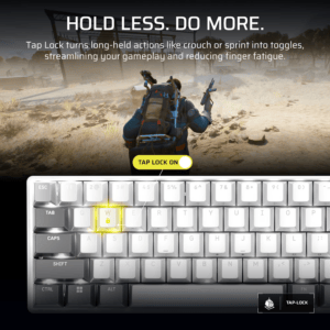 Corsair CLIPPER PRO MINI 60 Hall Effect Gaming Keyboard – White image 5
