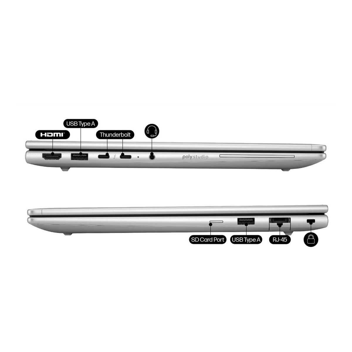 HP EliteBook 6 G1i 14-inch WUXGA AI Laptop - Intel Core Ultra 7 255U 512GB SSD 16GB RAM LTE Win 11 Pro image 5