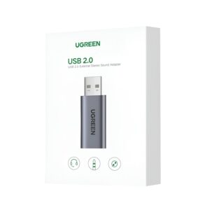 UGREEN CM383-80864 USB-A to 3.5mm Audio Jack External Sound Adapter - Silver image 6