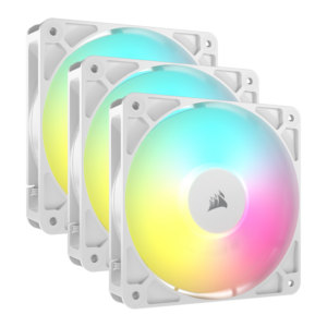 Corsair RS120 ARGB 120mm PWM Fans Triple Pack - White image 1
