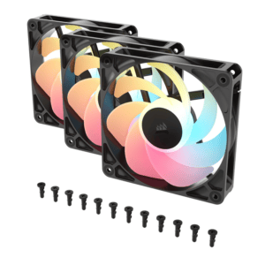 Corsair RS120-R ARGB 120mm PWM Reverse Fans Triple Pack - Black image 2