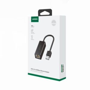 UGREEN CR110 Ethernet Adapter | USB 2.0 to RJ45 - Black image 5