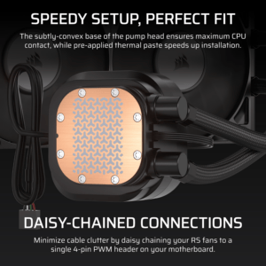 Corsair NAUTILUS 360 RS LCD Liquid CPU Cooler - Black image 3