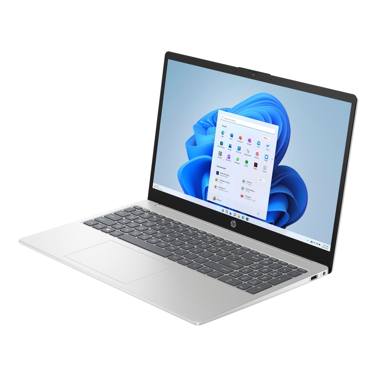 HP 15-fc0048ni 15.6-inch FHD Laptop - AMD Ryzen 7 7730U 512GB SSD 8GB RAM Win 11 Home Natural Silver image 3