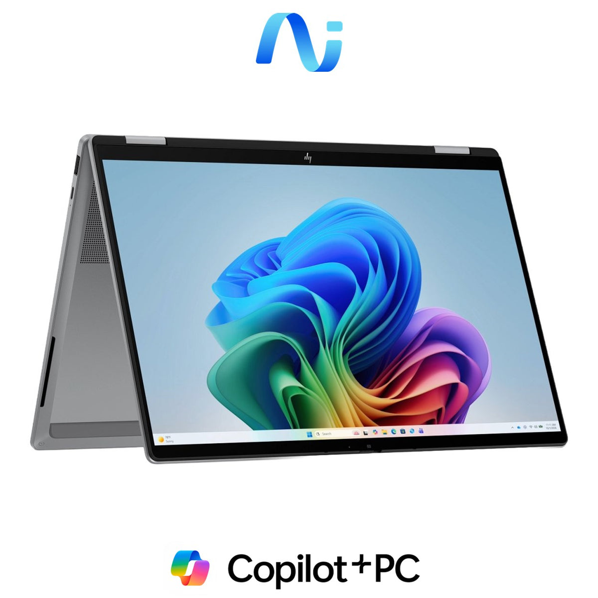 HP OmniBook X Flip 14-kb0007ni 14-inch 2K Next Gen AI 2-in-1 Laptop - Intel Core Ultra 7 355 512GB SSD 16GB RAM Win 11 Home Meteor Silver image 3